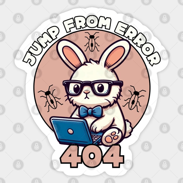 Rabbit programmer Sticker by Japanese Fever